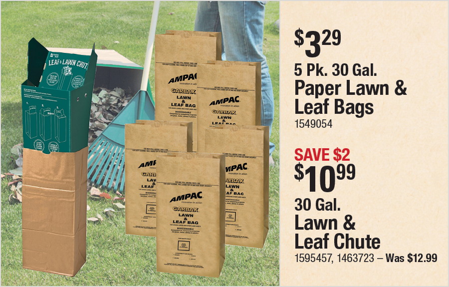 Paper Lawn & Leaf Bags and Chute